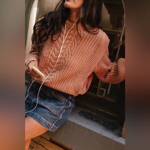 Bohme Warm Dream Knit Sweater in Blush